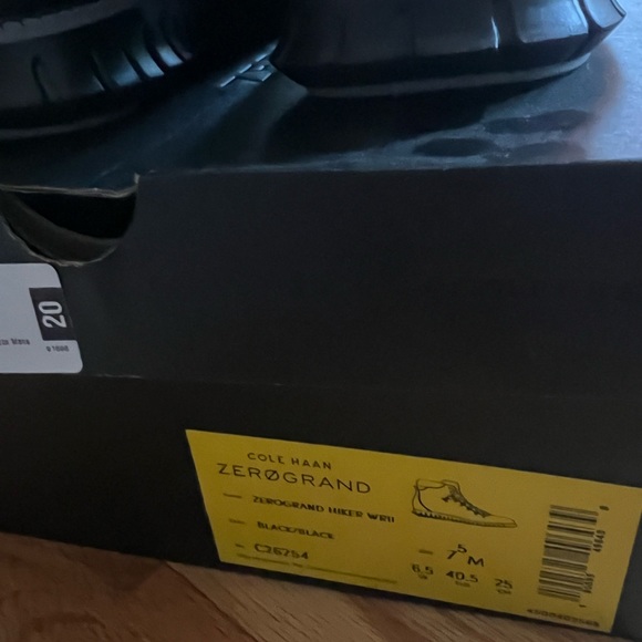 New Cole Haan Men's ZeroGrand Hiker Boot Black Leather Size 7.5 - Picture 5 of 6